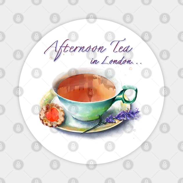 Afternoon tea in London Magnet by Sitenkova